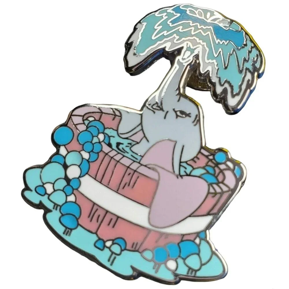 Dumbo Elephant Lapel Pin Wash Tub Enamel Badge Pin Accessories Jewelry Badge